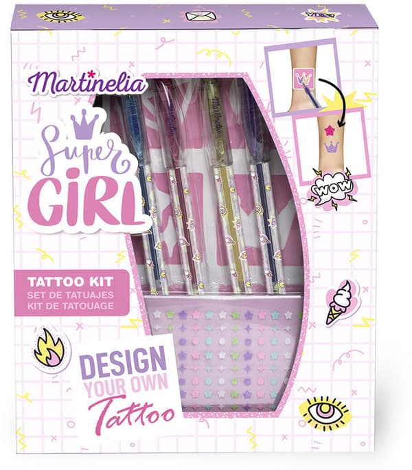 Martinelia Super Girl Body Art Tattoo Case 6 pcs
