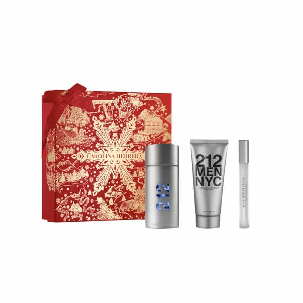 Naisten parfyymisetti Carolina Herrera 212 NYC MEN EDT 3 Kappaletta