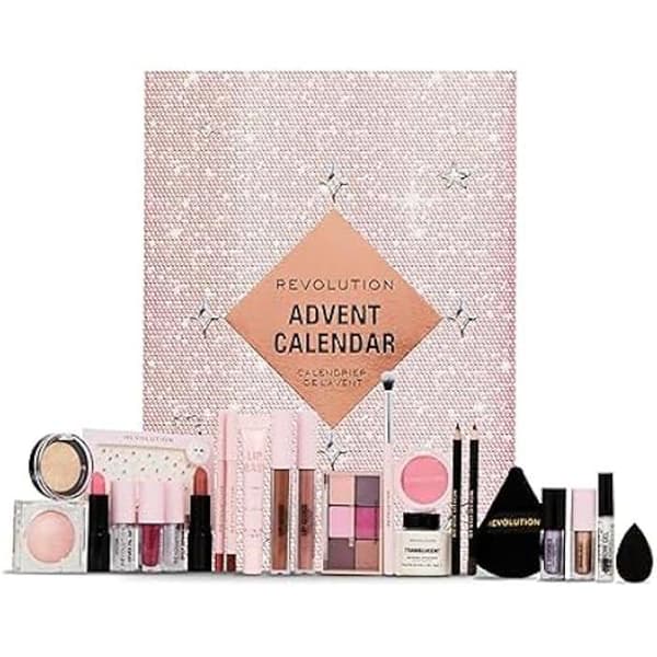 Adventskalender - Revolution Beauty - 24 Produkter - Gloss, Läppmasker, Borstar