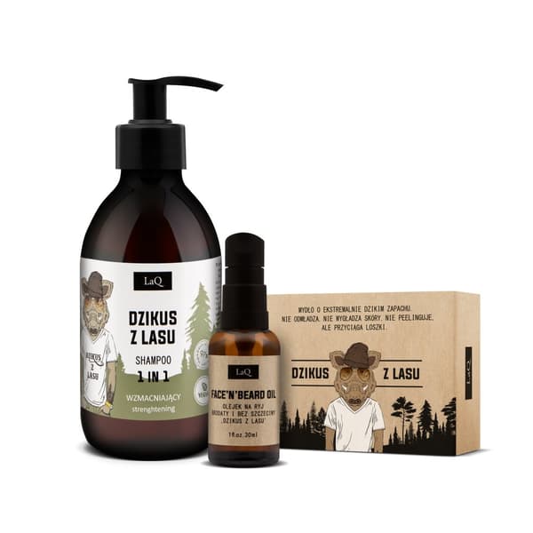 SÆT: Dzik 3 - shampoo 300ml + sæbe + olie