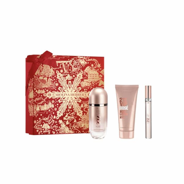Sett dame parfyme Carolina Herrera 212 VIP Rosé 3 Deler