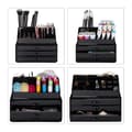 Miniatyrbild 3 av 6: Relaxdays Makeup Organizer, Sminkförvaringslåda med lådor, stapelbart ställ, svart