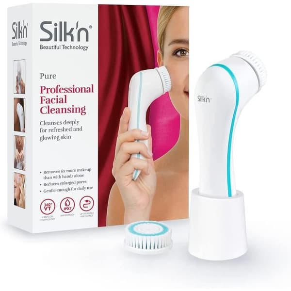 SILK'N PURE ansiktsrengöringsborste - Kombinerad och känslig hud - 4 rengöringsprogram