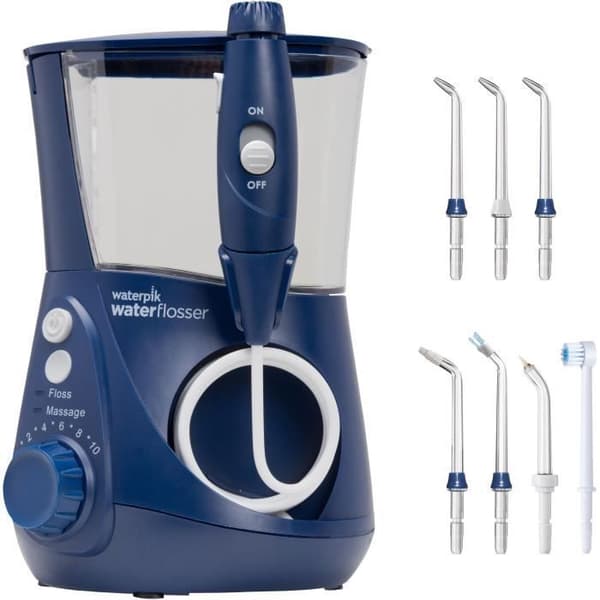 WATERPIK Ultra Professional Fixed Water Flosser WP-663 - Pulsationer 1250 - Kapacitet 90-tal - 7 tips - Blå