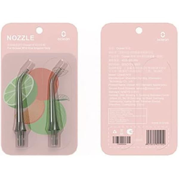 Ersättningsmunstycke - OCLEAN - N10 - 2-pack - Rosa - Endast för W10 vattentandborste