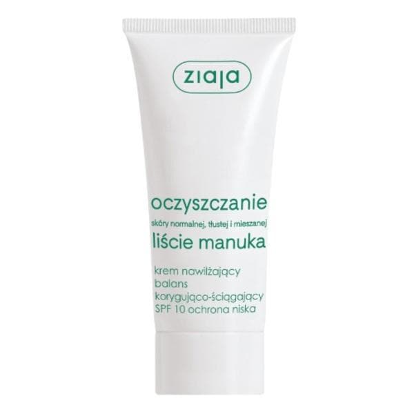 ZIAJA Liście Manuka Oczyszczanie SPF10 krem nawilżający balans korygująco-ściągający 50ml