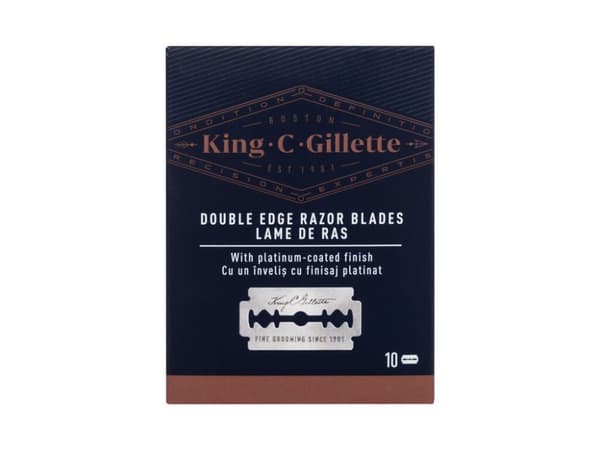 Gillette King C. Double Edge Safety Replacement Razor Blades 10 pcs