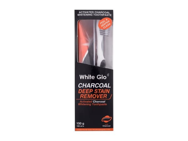 White Glo Charcoal Deep Stain Remover + Toothbrush