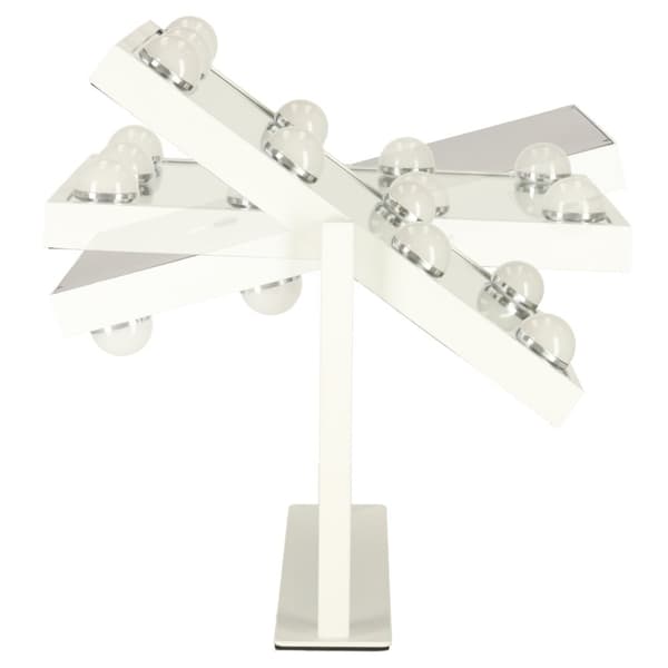 Hollywood LED-belyst sminkspegel med 9 USB-lampor 25 x 30 cm