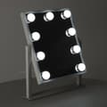 Miniatyrbild 6 av 8: Hollywood LED-belyst sminkspegel med 9 USB-lampor 25 x 30 cm