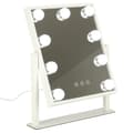 Miniatyrbild 1 av 8: Hollywood LED-belyst sminkspegel med 9 USB-lampor 25 x 30 cm