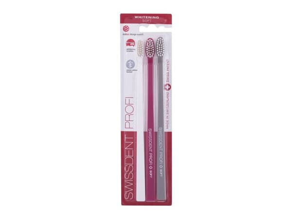 Swissdent Whitening Soft Family Tootbrushes (white, pink, grey) 3 pcs