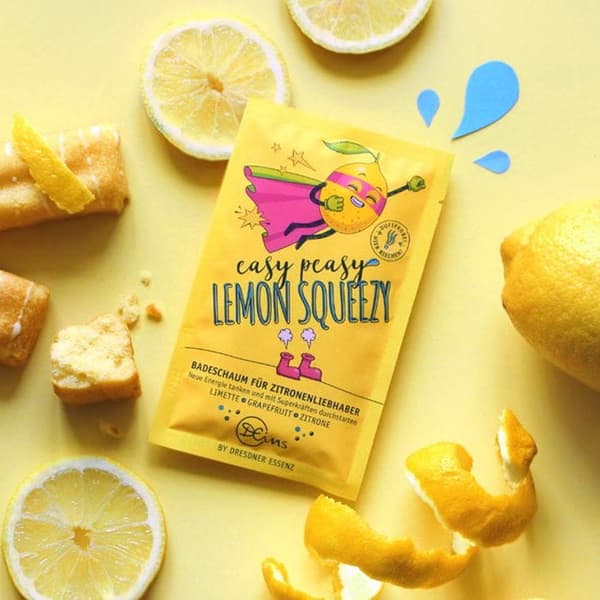 Naturligt badsalt - skum Easy Peasy Lemon Squeezy, Dresdner Essenz