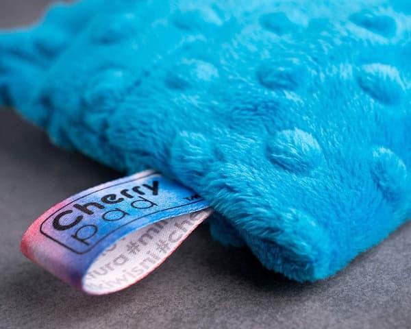 Cherrypad Minky Blue Varmvandsflaske med Kirsebærsten, Natur-løsning