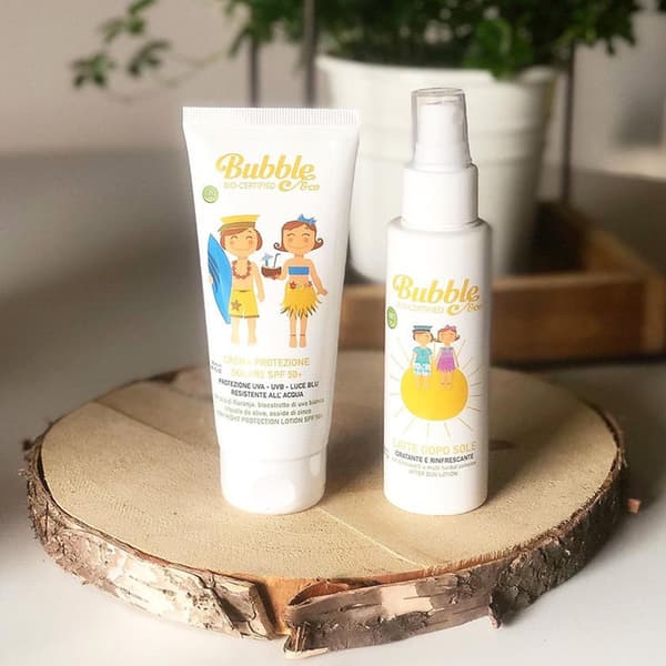 Ekologisk solkräm för barn SPF 50 0m+, Bubble&Co