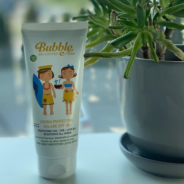 Ekologisk solkräm för barn SPF 50 0m+, Bubble&Co