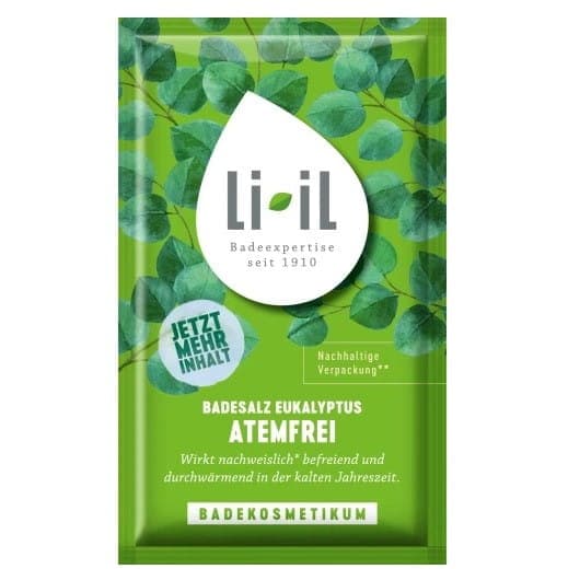 Värmande badsalt Li-iL Eucalyptus andas fritt, Dresdner Essenz