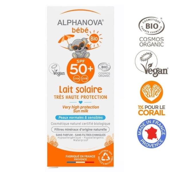 Solcreme til babyer og børn med SPF 50+, Alphanova Bebe