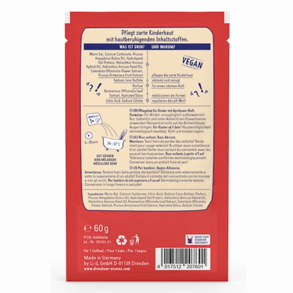 Herkkä kylpy - kylpysuola lapsille 1+ 60g - DreckSpatz, Dresdner Essenz