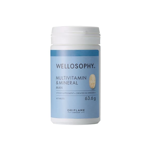 Oriflame Wellosophy monivitamiinit ja kivennäisaineet miehille 60 kpl.