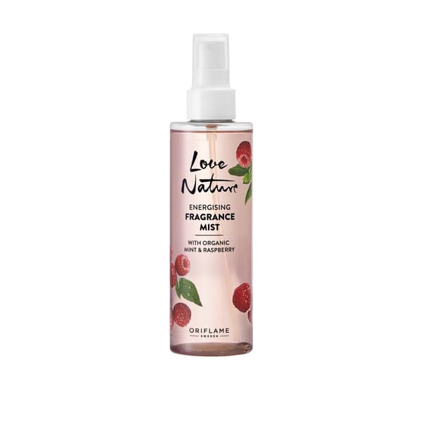 Oriflame Love Nature Energizing Body Mist med økologisk mynte og hindbær 200 ml