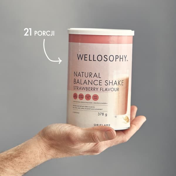 Oriflame Wellosophy Natural Balance Shake - jordgubbssmak 378 g