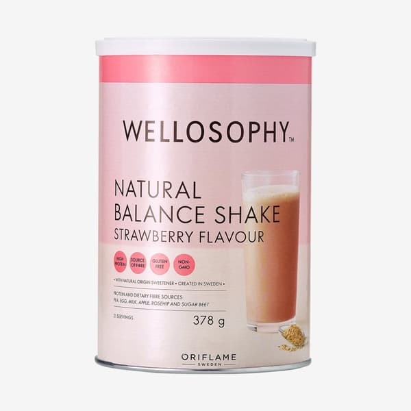 Oriflame Wellosophy Natural Balance Shake - jordgubbssmak 378 g