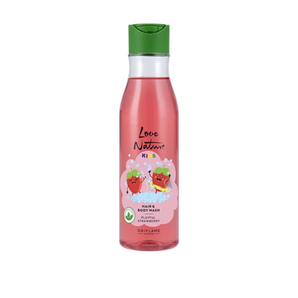 Oriflame Love Nature Kids Playful Strawberry krops- og hårvaskegel 250 ml