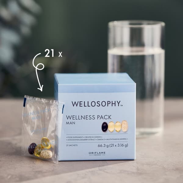 Oriflame WellnessPack Wellosophy miehille 21 kpl.