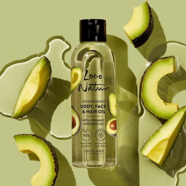 Oriflame Love Nature Närande ansikts-, kropps- och hårolja med ekologisk avokadoolja 100 ml