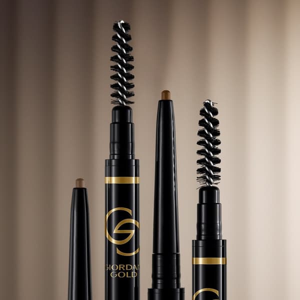 Oriflame Giordani Gold kaksipuolinen kulmakynä - vaaleanruskea 0,07 g