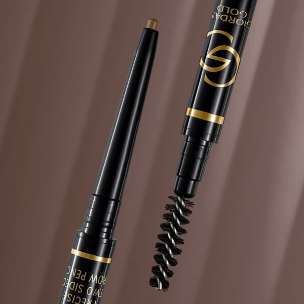 Oriflame Giordani Gold kaksipuolinen kulmakynä - vaaleanruskea 0,07 g