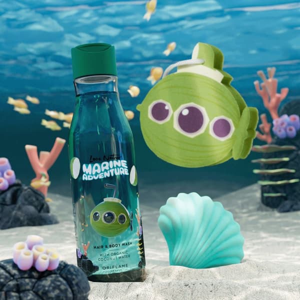 Oriflame Love Nature Marine Adventure -saippua luomukookosvedellä 75 g