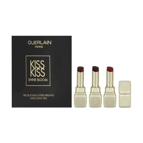 Guerlain Lipstick Gift Set KissKiss Shine Bloom Trio Collection 3 x 3.2g