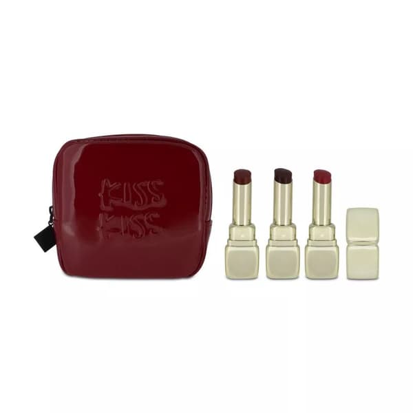 Guerlain Lipstick Gift Set KissKiss Shine Bloom Trio Collection 3 x 3.2g