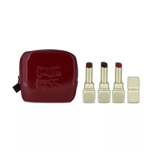 Guerlain Lipstick Gift Set KissKiss Shine Bloom Trio Collection 3 x 3.2g