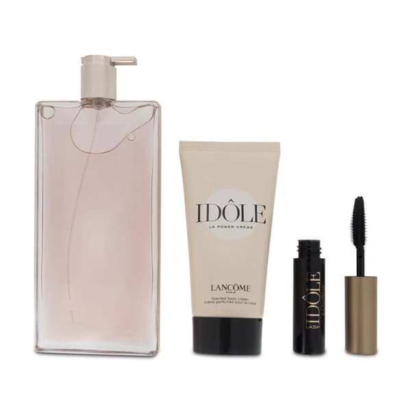 Lancome Idole 50ml Eau De Parfum Body Cream 50ml Black Idole Masacara Gift Set