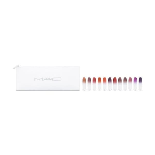 MAC Lips By The Dozen Mini Powder Kiss Lipstick Gift Set x 12 Nude & Pink Shades