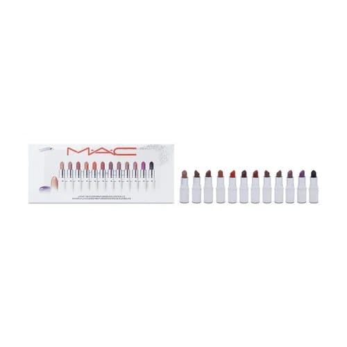 MAC Lips By The Dozen Mini Powder Kiss Lipstick Gift Set x 12 Nude & Pink Shades