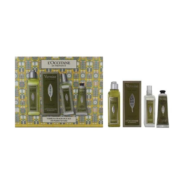 L’Occitane Verbena Fragrance Set Kit Parfum Shower Gel EDT Hand Cream Gift Set