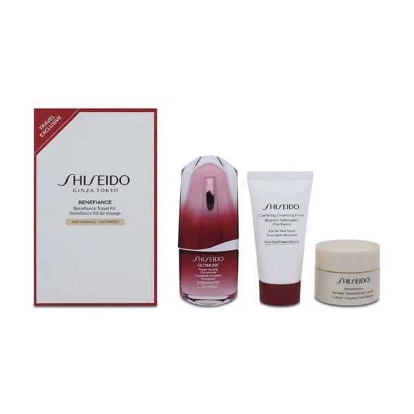 Shiseido Benefiance Wrinkle Cream Serum 15ml Day Cream & Cleanser 30ml Gift Set
