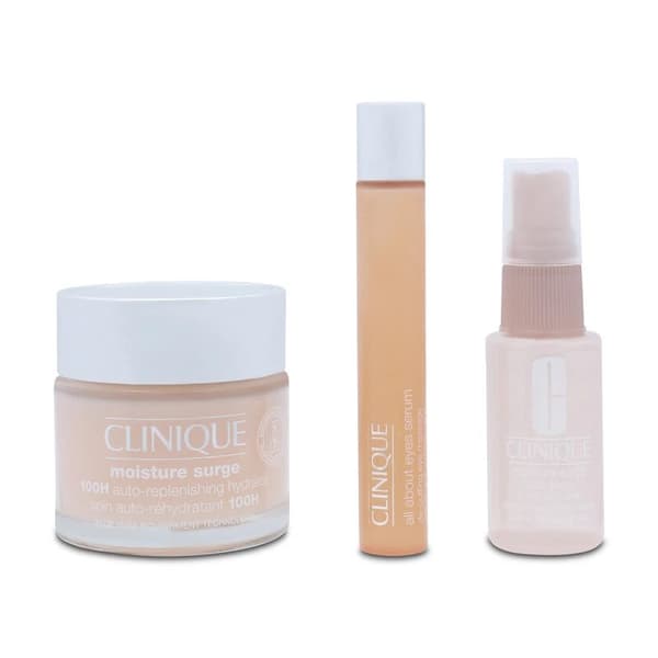 Clinique Moisture Surge Moisturiser All About Gift Set Eye Roll On Face Spray