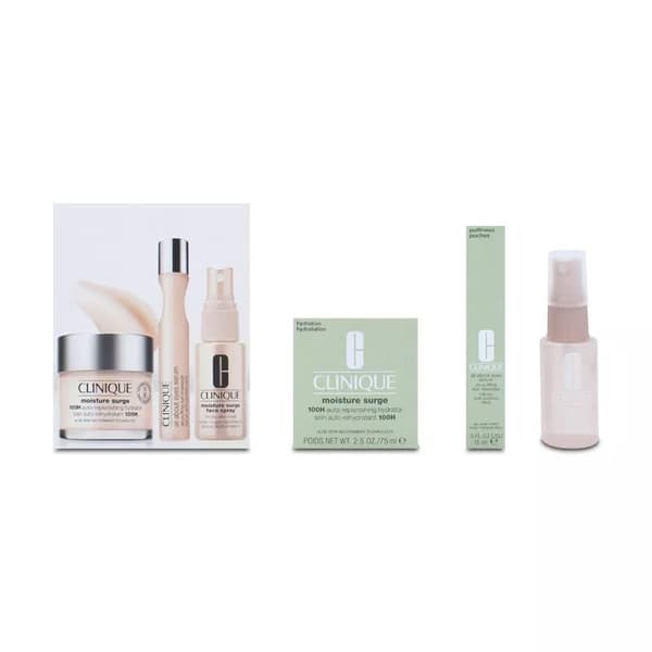 Clinique Moisture Surge Moisturiser All About Gift Set Eye Roll On Face Spray