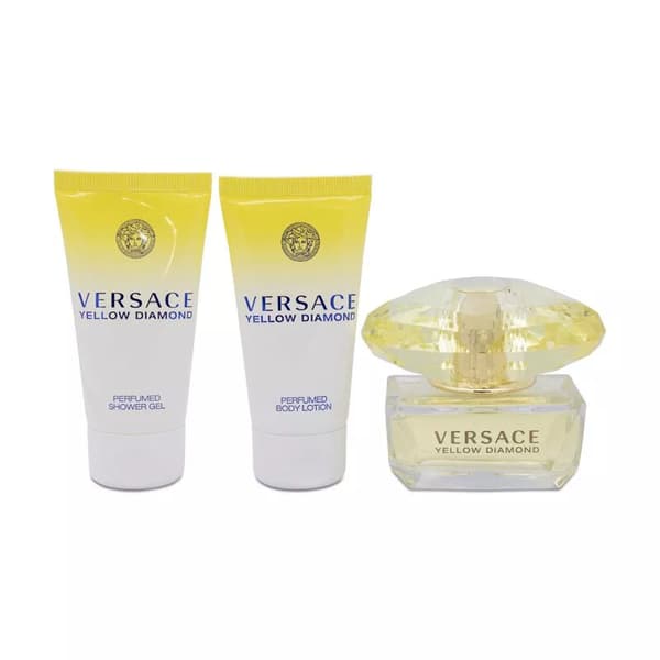 Versace Yellow Diamond 50ml Eau De Toilette Perfume Gift Set Shower Gel & Lotion