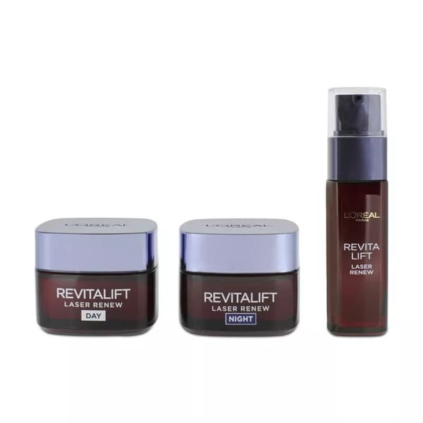 L’Oreal Revitalift Laser Renew Day Night Cream 50ml Serum 30ml Mature Skin Set