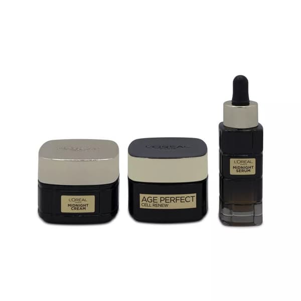 L’Oreal Age Perfect Cell Renew 50ml Day & Night Moisturiser Cream 30ml Serum Set