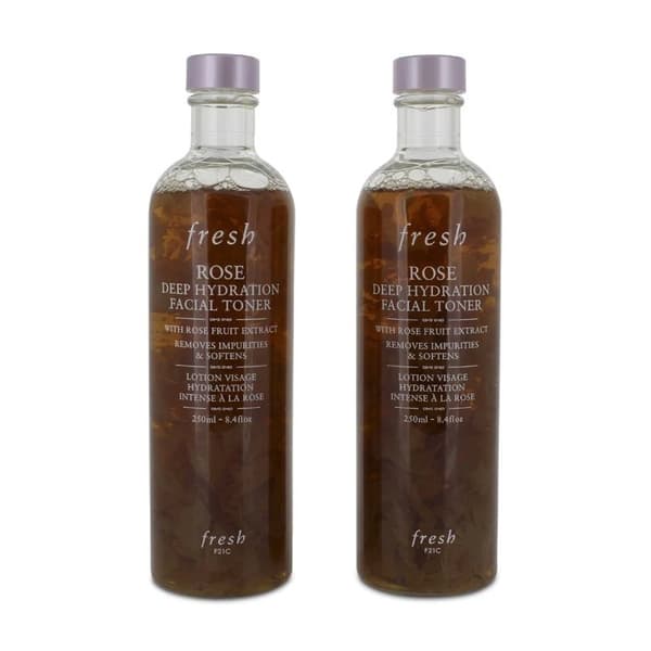 Fresh Rose Hydration Facial Toner Duo 2 x 250ml Removes Impurities & Softens