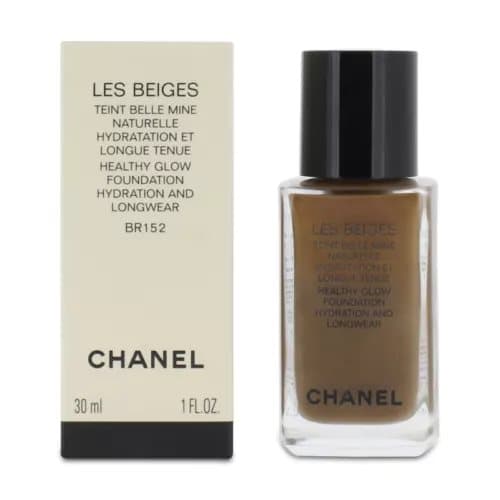 Chanel Les Beiges Healthy Glow Foundation BR152 Dark Brown Long Lasting Makeup