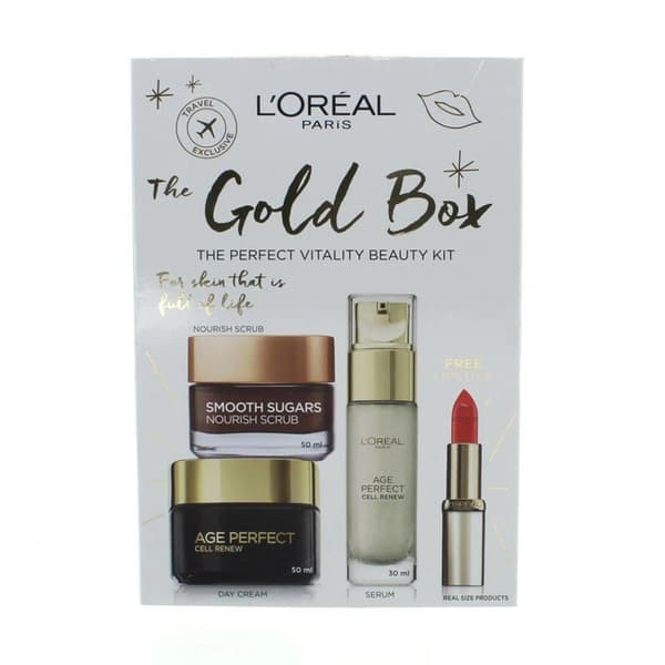 L’Oreal Age Perfect Day Cream 50ml Serum 30ml Cell Renew Scrub 50ml Gift Set
