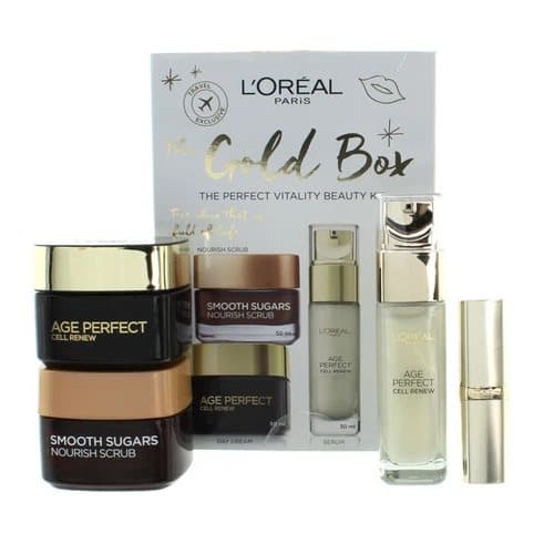 L’Oreal Age Perfect Day Cream 50ml Serum 30ml Cell Renew Scrub 50ml Gift Set